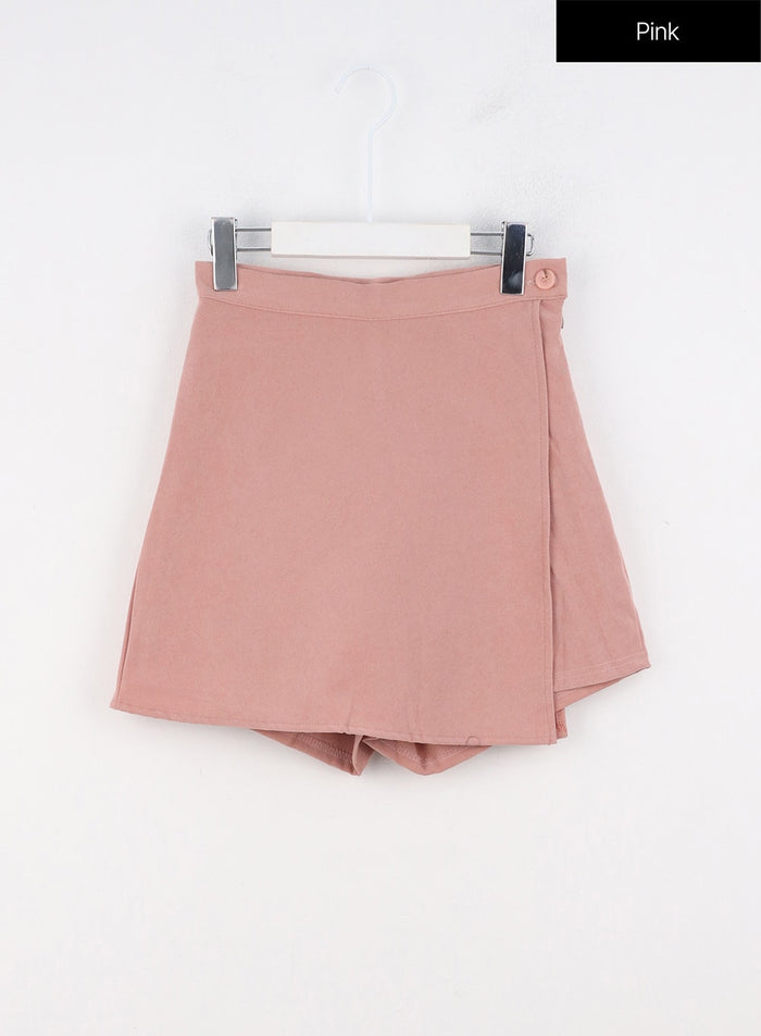 front-wrap-mini-skirt-oo312 / Pink