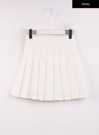 a-line-pleated-mini-skirt-oj426 / White