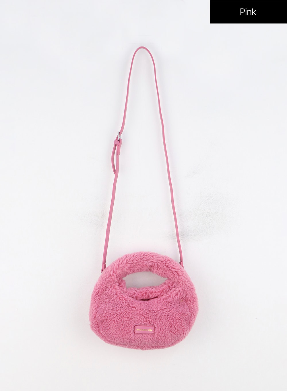 faux-fur-crossbody-bag-in317 / Pink