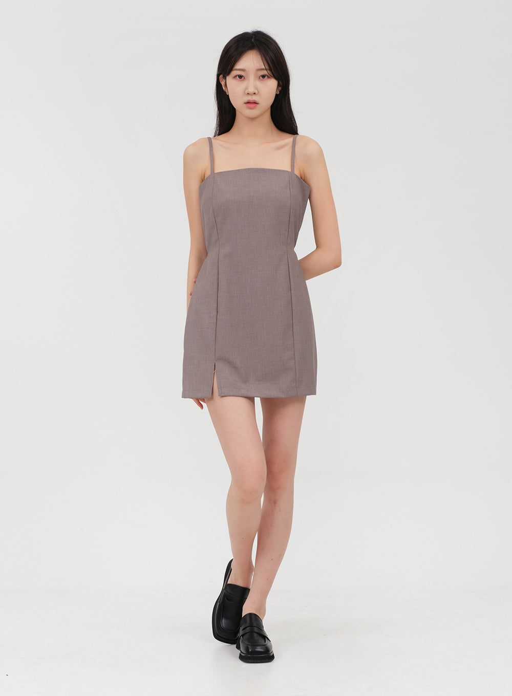 Formal Sleeveless Mini Dress with Back Ribbon OA04 - Lewkin