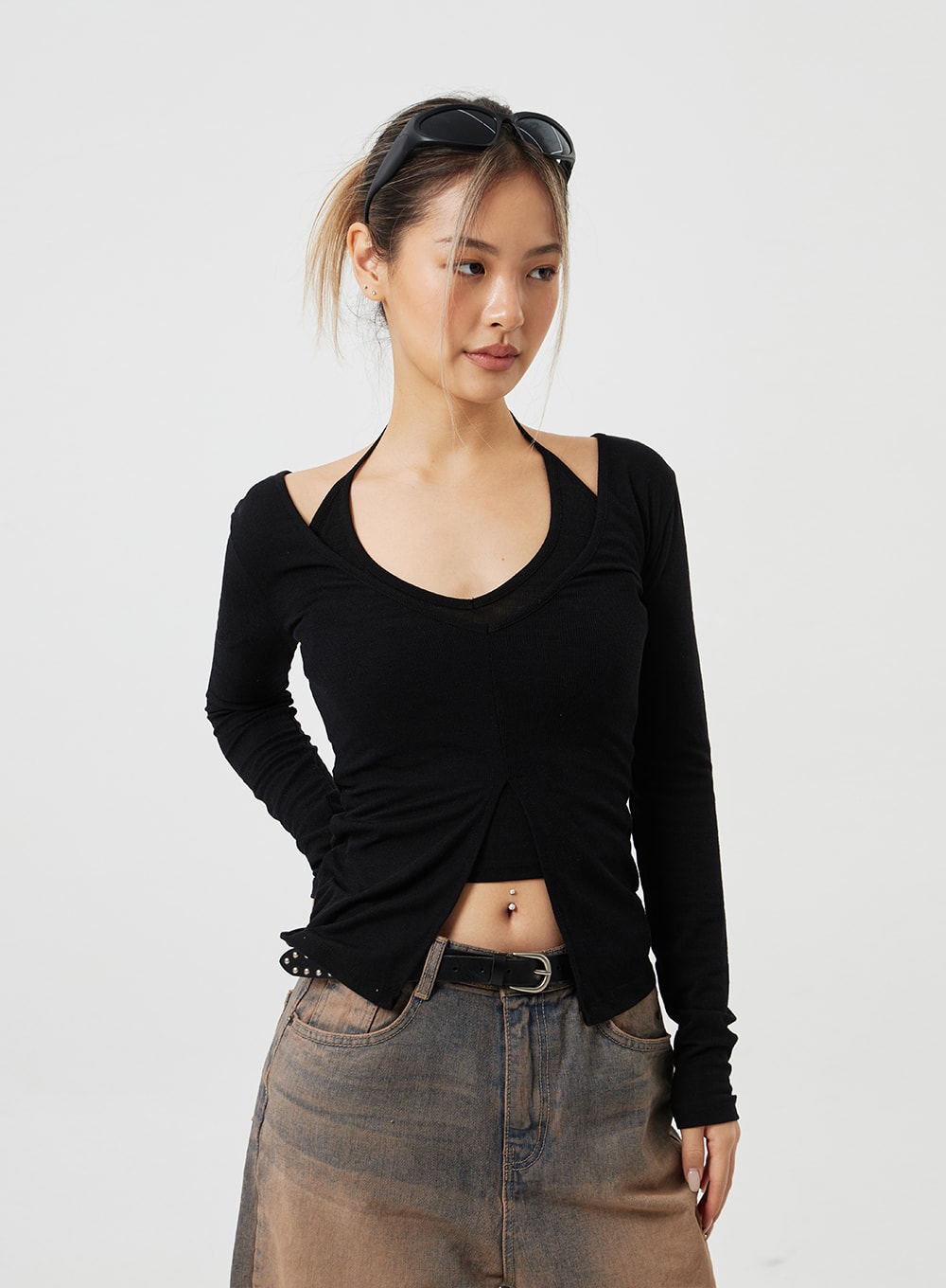 Layered Cropped Top Set CM303