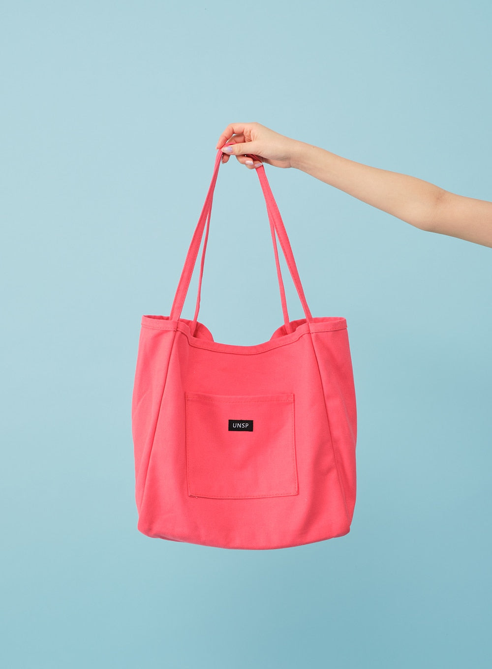 Pocketed Colorful Tote Bag BJ03 - Lewkin