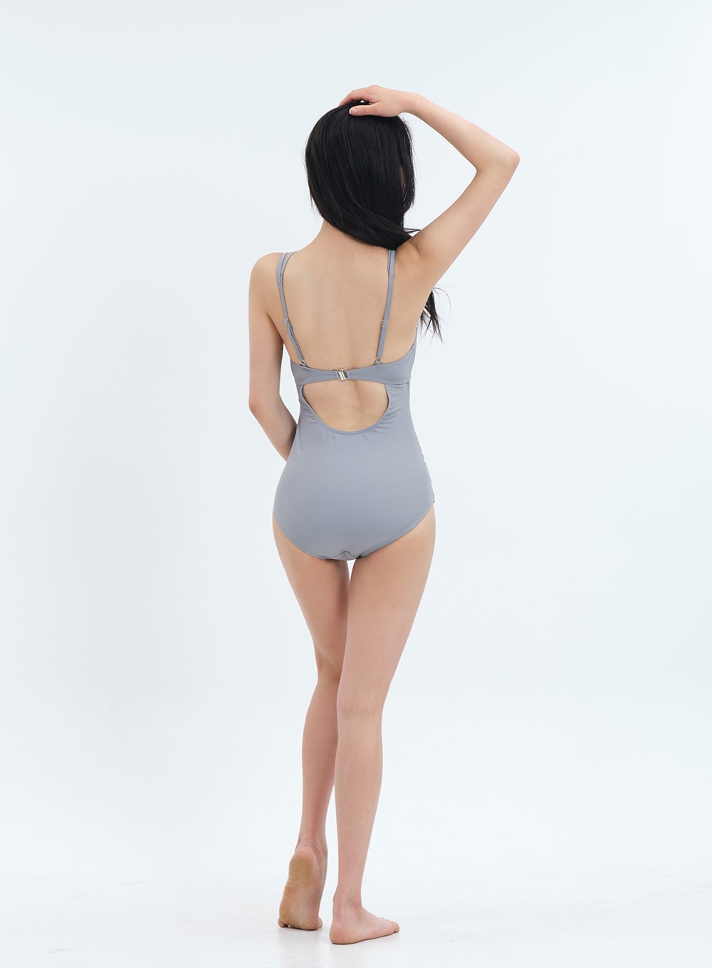 One Piece Swimsuit and Sheer Top as a Set - Lewkin