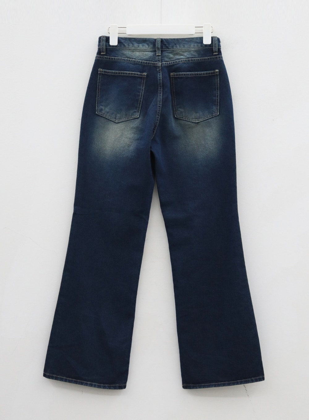 Dark Wash Bootcut Jeans CJ319 - Korean Women's Fashion | LEWKIN